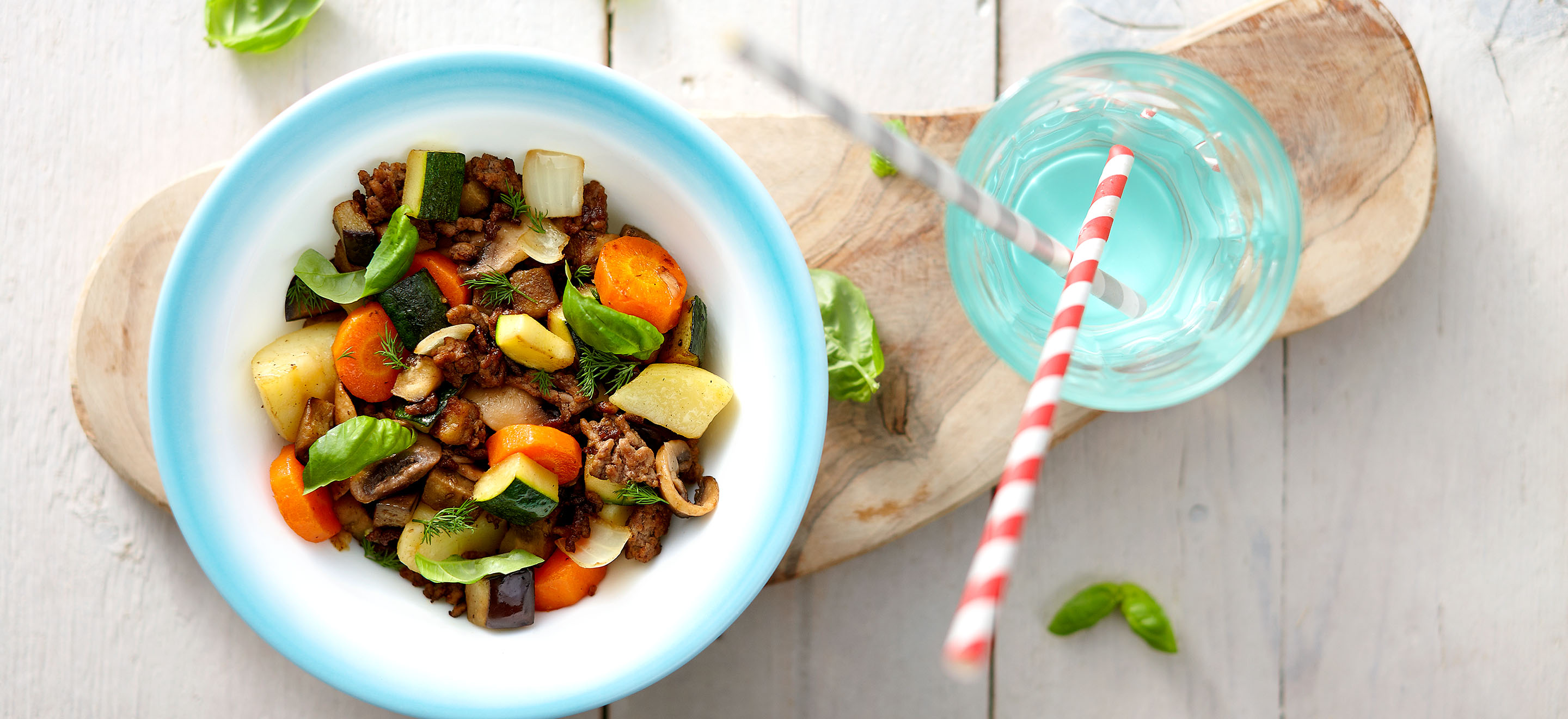 Provençaalse stoofschotel met rundvlees en champignons